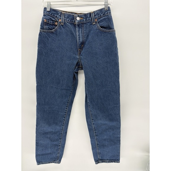 Vintage 90s Levi's 550 Relaxed Fit Blue Mom Jeans Tapered Leg Women 6 (28X28) - Picture 1 of 9